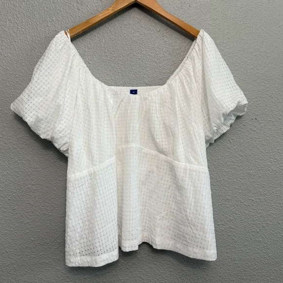 NWT Old Navy Puff Sleeve Top Size 2X Smocked Back - Picture 1 of 5